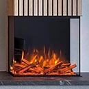 Bespoke Fireplaces Panoramic 3DP 700 Sided Electric Fire