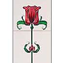 Cast Tec Tulip Tile Set Ivory Burgundy