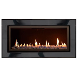 Apex Fires Cirrus X1 HE Black Nickel Pebble Hole in the Wall Gas Fire