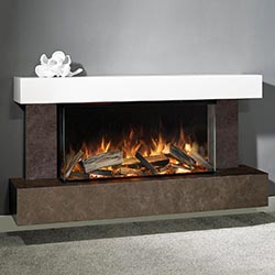 Aura Fires Elmdon 850 WM Electric Fireplace Suite