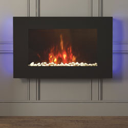 Flare by Bemodern Azonto Hang on the Wall Pebble Electric Fire