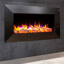 Celsi Ultiflame VR Instinct Black Chrome Hole in Wall Electric Fire