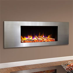 Celsi Ultiflame VR Metz Silver Hole in Wall Electric Fire