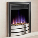 Costa Fires Challenger Silver and Black Contemporary Electric Fire