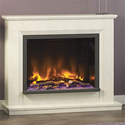 Elgin and Hall Alesso Pryzm Marble Electric Fireplace Suite
