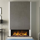 Elgin and Hall Camino Pryzm Chimney Breast Ash White with Chicago Concrete