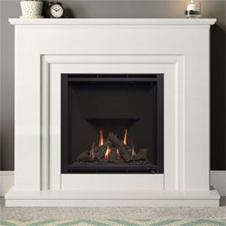Flare by Bemodern Hamton Marble Gas Fireplace Suite