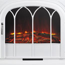 Eko Fires 1250 White Lattice Glass Door Option