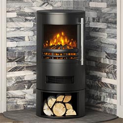 Flare by Bemodern Tunstall with Log Store Electric Stove