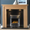 Gallery Askham Oak Wooden Fireplace with Black Granite Suite