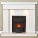 Harrier Fireplaces Acadia Black Electric Fireplace Suite