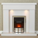 Harrier Fireplaces Acadia Chrome Electric Fireplace Suite