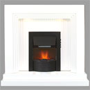 Harrier Fireplaces Canyon Black Electric Fireplace Suite