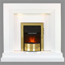 Harrier Fireplaces Canyon Brass Electric Fireplace Suite