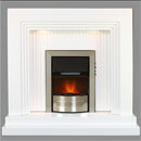 Harrier Fireplaces Canyon Chrome Electric Fireplace Suite