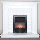 Harrier Fireplaces Cascada Black Electric Fireplace Suite