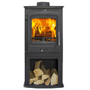 Portway Stoves P1 Contemporary Multi-Fuel Stove with Log Store