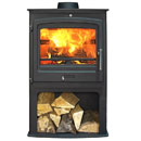 Portway Stoves P2 Contemporary Multi-Fuel Stove with Log Store