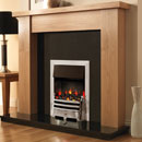 Pureglow Stanford 48 Oak and Bauhaus Illusion Electric Fireplace Suite