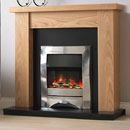 Pureglow Ludlow Oak and Zara Electric Fireplace Suite