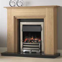 Pureglow Middleton Oak Electric Fireplace Suite