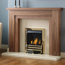 Pureglow Hanley 48 Full Depth Gas Walnut Fireplace Suite