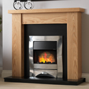 Pureglow Ludlow Oak and Zara Electric Fireplace Suite