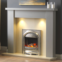 Pureglow Stanford Grey Painted Wood Fireplace