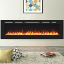 Apex Fires Daytona 1730 Black Glass Electric Fire