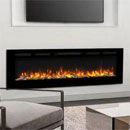 Signature Fireplaces Daytona 1730 Black Glass Electric Fire